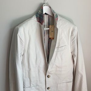 ”Pebble” linen cotton stretch sport coat jacket
